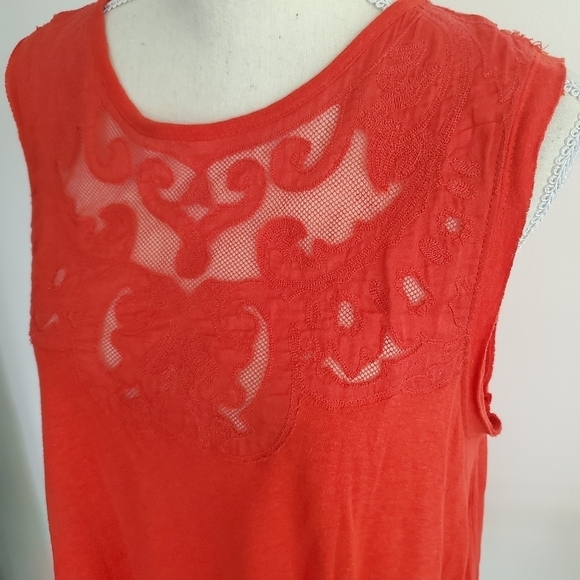 Free People "Meant to Be" Red Swing Top - Picture 3 of 7